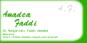 amadea faddi business card